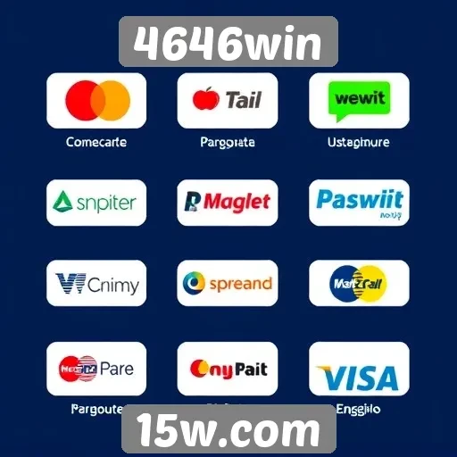 Variedade de métodos de pagamento disponível no 4646win